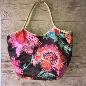 Mystic Divine silky floral  purse tote bag